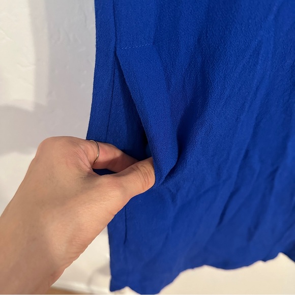 Madewell Morningside Royal Blue V-Neck Shift Dress Size XS - Picture 3 of 7